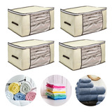 Kit 4 Sacos Organizador Edredons Roupas Toalha Anti Mofo