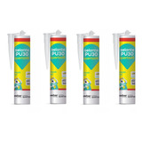 Kit 4 Selante Vedante Pu30 Bege Bisnaga 300ml Pro Quartzolit