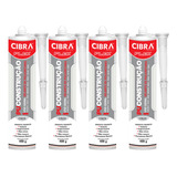 Kit 4 Selantes Pu Construção Multiuso Cibra Flex Cinza