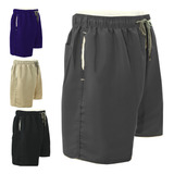 Kit 4 Short Bermuda Masculina Tactel Plus G1 G2 G3 3 Bolsos