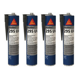 Kit 4 Sikaflex 295 Uv Preto Adesivo E Selante De Pu Veleiro