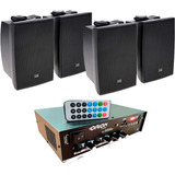 Kit 4 Som Ambiente Jbl  Caixa C321p Amplificador Rc5000 300w