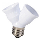 Kit 4 Soquete E27 Duplo Adaptador Bocal Em Y 2 Lâmpadas