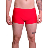 Kit 4 Sunga Masculina Box Praia Lycra Lisa Adulto Poliamida