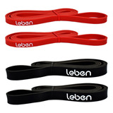 Kit 4 Super Band Elástico Faixa Extensor 2leve 2médio Leben