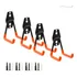 Kit 4 Suporte Aço Multiuso 23kg Parede Bike Mangueira Escada Cor Preto