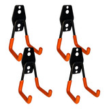 Kit 4 Suporte Gancho De Parede Multiuso Em Aço 23 Kg Bike