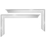 Kit 4 Suporte Mão Francesa Reforçada Cantoneira Pia Prateleira Tanque Bancada 50Cm Branca