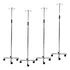 Kit 4 Suporte Para Soro Inox Regulagem De Altura Com Rodízio