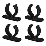 Kit 4 Suporte Porta Remo Curto Preto Barco Lancha Caiaque