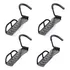 Kit 4 Suportes De Parede Bicicletas Bike Com Gancho Ciclismo Cor Preto