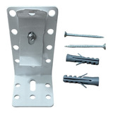 Kit 4 Suportes L Para Trilho Suísso Duplo Cortina Em Parede