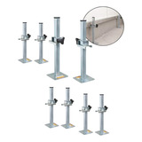 Kit 4 Suportes Régua Assentar Azulejo Regulável 50cm Cortag