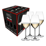 Kit 4 Taças Riedel 003 White Wine champagne 440ml Cor Transparente