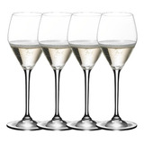 Kit 4 Taças Riedel Heart To Heart Champagne Wine Cristal Top