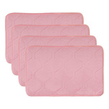 Kit 4 Tapetes Antiderrapante Banheiro Macio Soft 60x40cm