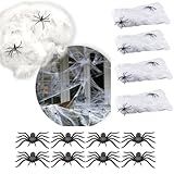 Kit 4 Teia Halloween Com 8 Aranhas Pequenas E 8 Aranhas Grandes Teia Halloween Decoração Halloween