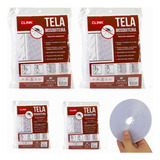 Kit 4 Tela Mosquiteira Janela Velcro Ajustável Anti Insetos