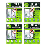 Kit 4 Telas Mosquiteiras Janela Anti inseto Mosquito 130x150