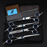 Kit 4 Tesouras Pet Shop Profissionais Banho Tosa 6 Polegadas
