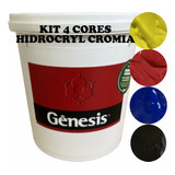 Kit 4 Tinta Hidrocryl Cromia Genesis 900ml Serigrafia 
