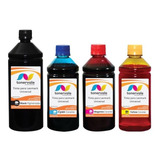 Kit 4 Tinta Para Recarga Lexmark Universal Cmyk De 1 Litro B