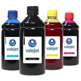 Kit 4 Tintas 500ml Corante Compatível Epson L380 Valejet