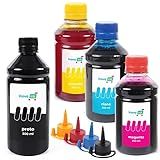 Kit 4 Tintas Para Impressoras L3250 L3150 L3110 L1250 L5190 544 1 25 Litro   Inova Ink