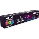 Kit 4 Tira Led Interior Do Carro Rgb Luzes De Atmosfera 72le