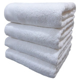 Kit 4 Toalha De Banho Branco Hotel Pousada Gramatura 500g m