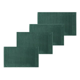 Kit 4 Toalha De Piso Ondulato 48x80cm Trussardi Verde