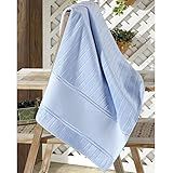 Kit 4 Toalhas Lavabo Dohler Velour Artesanalle Para Ponto Russo E Pintura 3792 Azul Claro