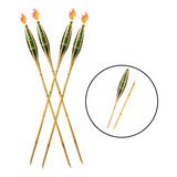 Kit 4 Tochas De Bambu Iluminação Decoração Tocha Luau