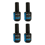 Kit 4 Top Coat Sioux No Cleanse 15ml Unhas Acrigel Fibra