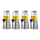 Kit 4 Torre De Chopp Escovada Chopeira Cervejeira Vidro 2 2l