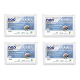 Kit 4 Travesseiro Nasa Nap Perfil Baixo 10cm Capa Algodão