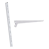 Kit 4 Trilho Cremalheira 200cm 12 Suporte Prateleira 30cm