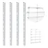 Kit 4 Trilhos Cremalheiras 2m 200cm Para Prateleira
