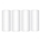 Kit 4 Tubos Vazado Cilíndrico 9x24cm Castiçal Porta Velas