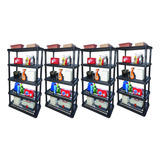 Kit 4 Un Estante Modular Multiuso C 5 Prateleiras Reforçada