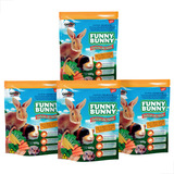 Kit 4 Un Funny Bunny Delícias Da Horta Coelhos 500gr