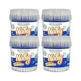 KIT 4 UNIDADES Cotonete Hastes Flexíveis NATHY Frasco Com 150 Unidades