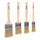 Kit 4 Unidades Pincel Trincha Profissional Angular Roma