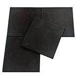 Kit 4 Unidades Piso Anti Impacto Emborrachado 50x50x1 5cm 15mm Preto