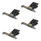 Kit 4 Unidades Placa De Som Pci Express 5 1