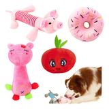 Kit 4 Ursinhos De Pelucia Mordedor Corda Pet Cachorro E Gato