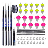 Kit 4 Vara Telescopica Retratil 4 0m Anzol Chumbo Boia Linha