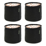 Kit 4 Vaso 20 Litros De Feltro Prime Cultivo Indoor Outdoor