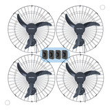 Kit 4 Ventilador Parede