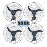 Kit 4 Ventilador Parede